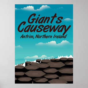 Reseaffisch på Nordirland Giants Causeway Poster