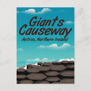 Reseaffisch på Nordirland Giants Causeway Vykort