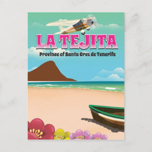 Reseaffisch på stranden i La Tejita Tenerife Vykort