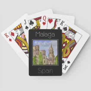 Reseaffisch vatten färg i Malaga Spanien Casinokort