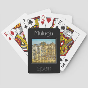 Reseaffisch vatten färg i Malaga Spanien Casinokort