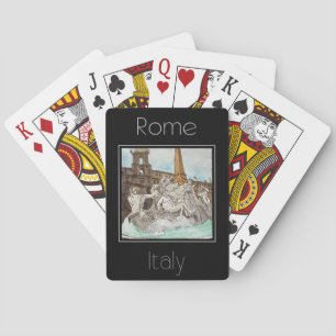 Reseaffisch vatten färg i Roms Italien Casinokort