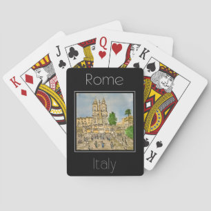Reseaffisch vatten färg i Roms Italien Casinokort