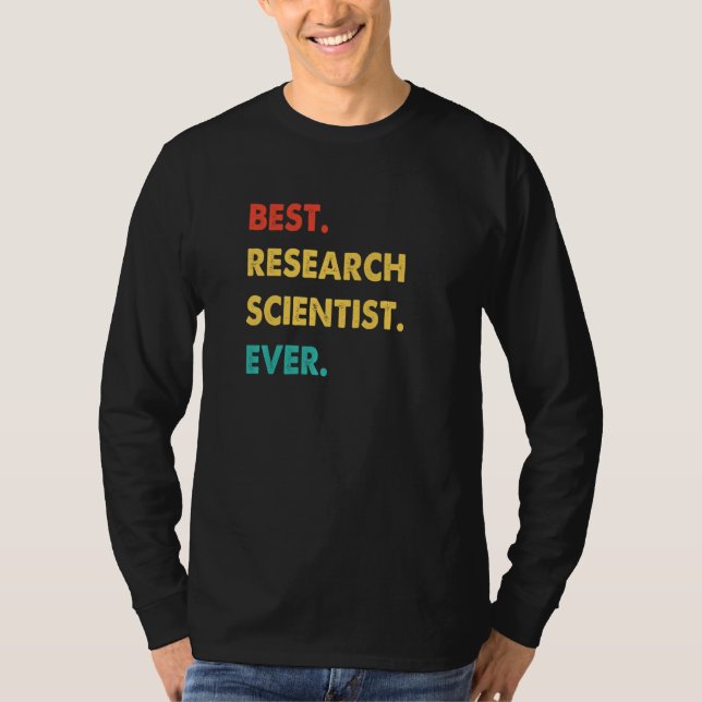 Research Scientist Retro Best Research Scientist E T Shirt (Framsida)
