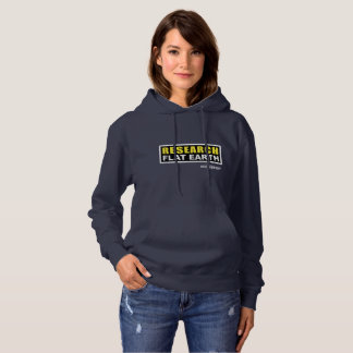 #RESEARCHFLATEARTHkvinna Hoodie för klassiker T-shirt