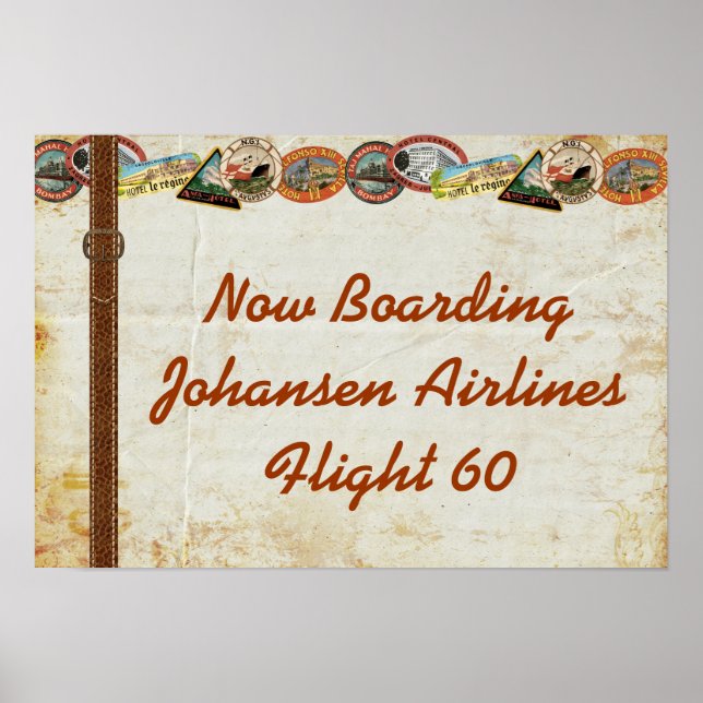 Resebagage Party Poster (Framsidan)