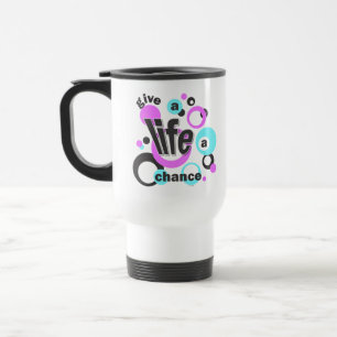Resebarrmugg med ett pro-life budskap. resemugg