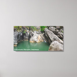Resebildfotografering för Rocky Green Lake Landska Canvastryck