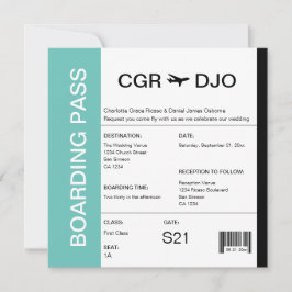 Reseboardpass Bröllop Biljett Inbjudningar