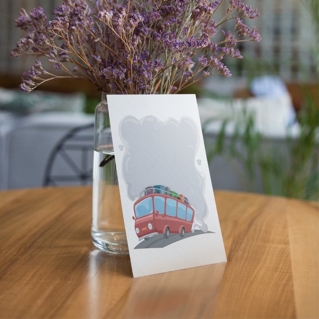 Resebuss som blåser rök inbjudningar (Skapare uppladdad)