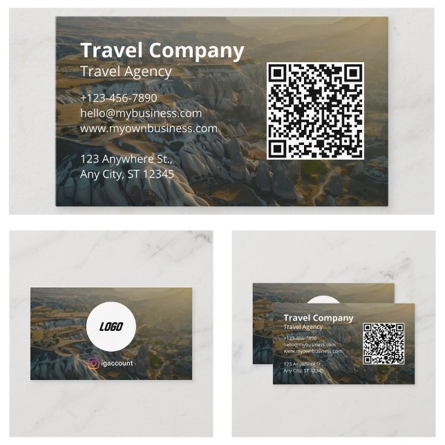 Resebyrå Besök Visitkort (Travel Agency Visiting Card)