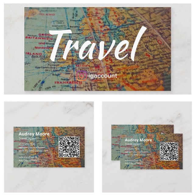 Resebyrå Besökskort Visitkort (Travel Agent Visiting Cards)