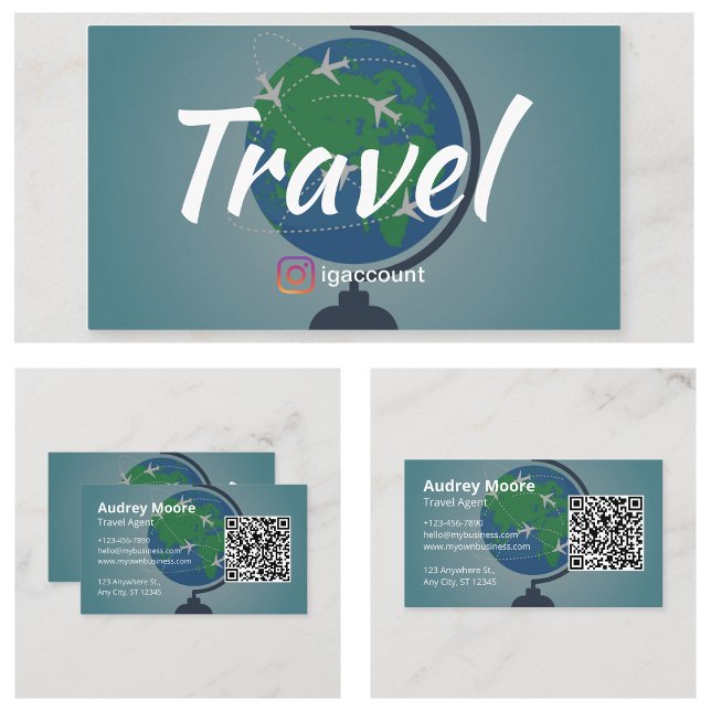 Resebyråidéer Visitkort (Travel Agent Ideas Business Cards)