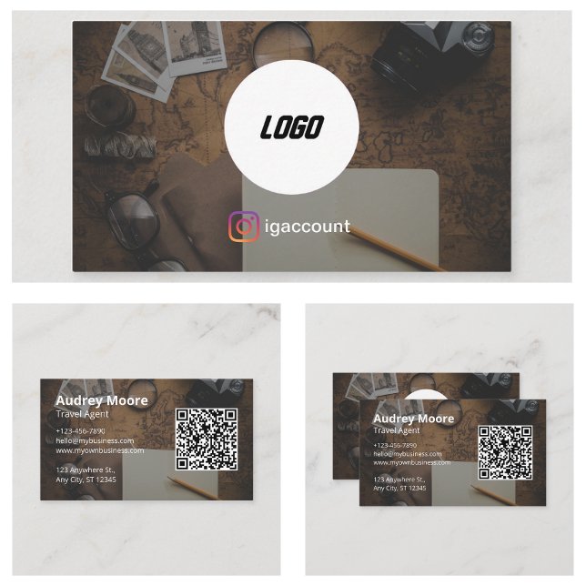 Resebyrålogo Visitkort (Travel Agent Logo Business Cards)