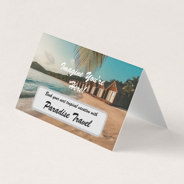 Resebyrån Marknadsföring och reklam som är tropisk Visitkort (Framsida)