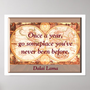 Resecitat - Dalai Lama - konsttryck Poster