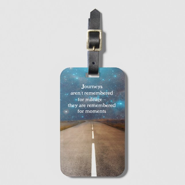 Resecitat för Resa-minnen Bagagebricka (Framsida vertikal)