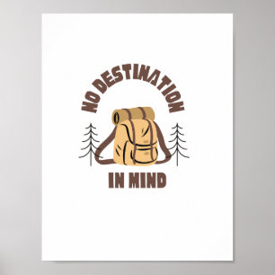 Resecitat Ingen destination i mun konst Poster