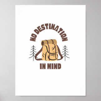 Resecitat Ingen destination i mun konst Poster
