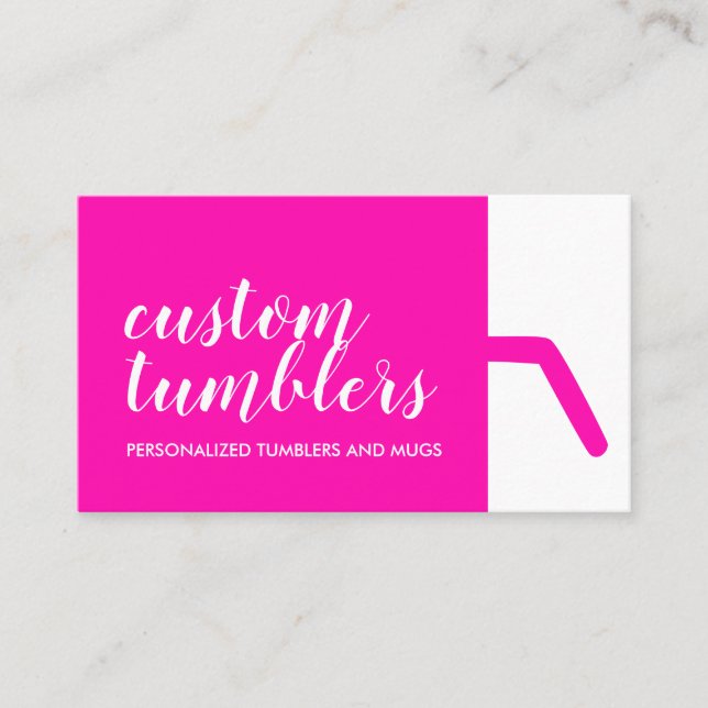 Resecopp för tumbler-butik visitkort (Framsida)