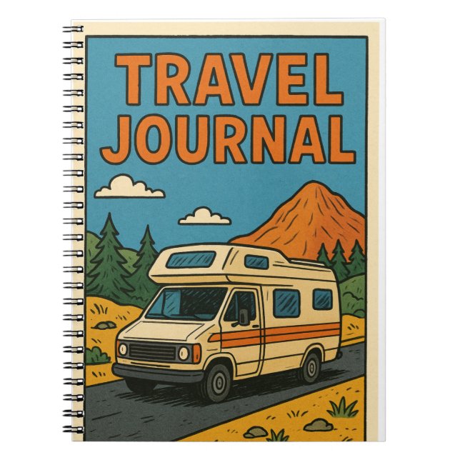 Resedagbok Campervan Anteckningsbok (Framsidan)