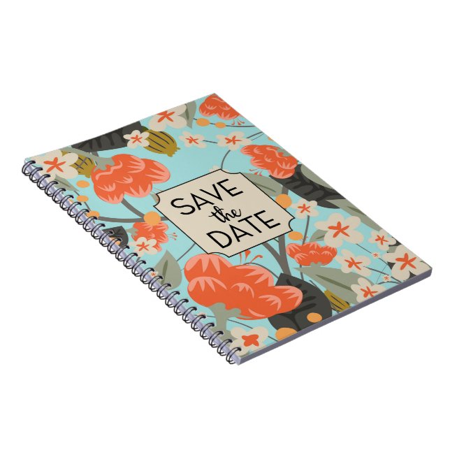 Resedagbok i blomstil vintage-stil. anteckningsbok (Högra Sidan)