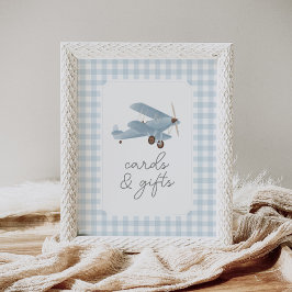 Reseflygplan, babyboardkort och gåvor poster