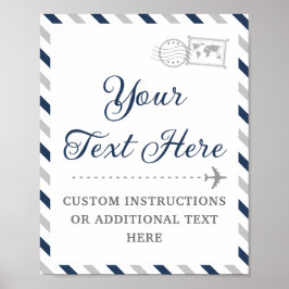 Reseflygplan Flygplan Baby Möhippa Bröllop Poster