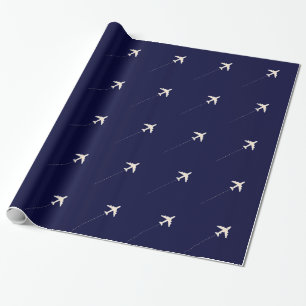 Reseflygplan med prickad linje presentpapper