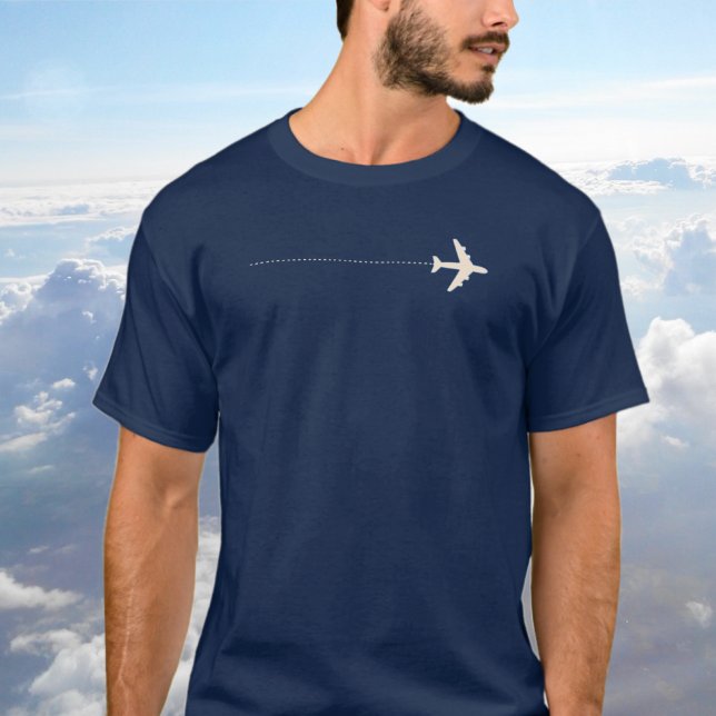 Reseflygplan med prickad linje t shirt (Skapare uppladdad)
