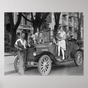 Resefotograf, 1927. Gammalt foto Poster