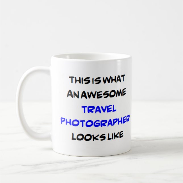 Resefotograf, fantastisk kaffemugg (Vänster)