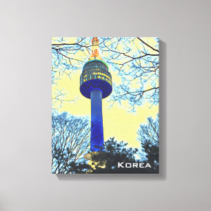 Resefotografi för Söul Torn Korea Canvastryck