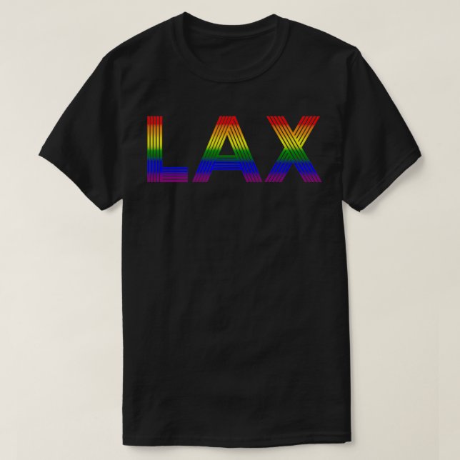 Resegåva för LAX Disco Rainbow-Pride T Shirt (Design framsida)