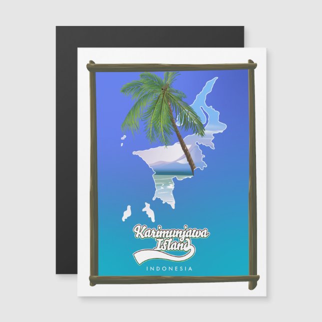 Resekarta för Sumbaön Indonesien (Fram/baksida)