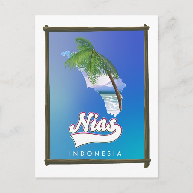 Resekarta för Sumbaön Indonesien Helg Vykort (Framsida)