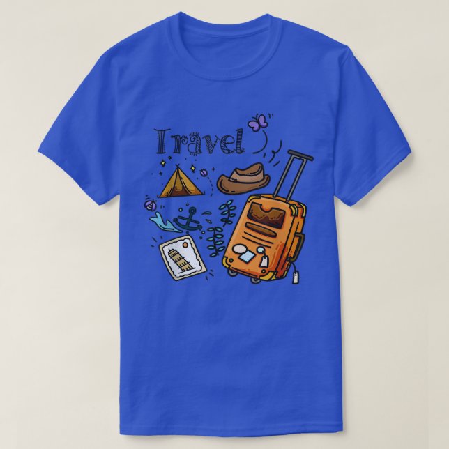 Resekombination för Camping äventyr  T Shirt (Design framsida)