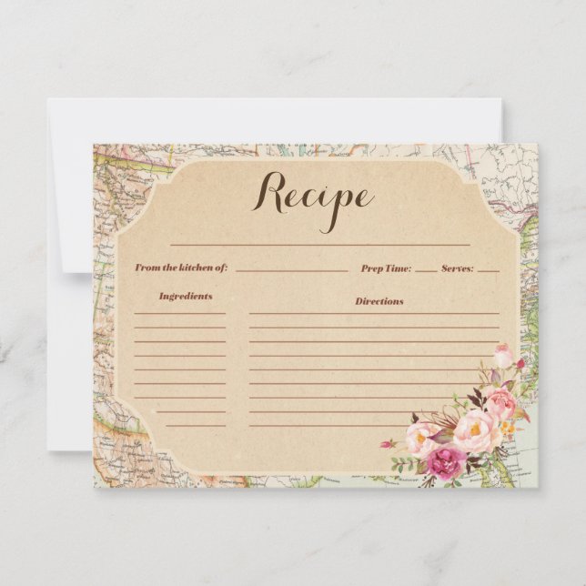 Resekortet Karta för vykort (Framsida)