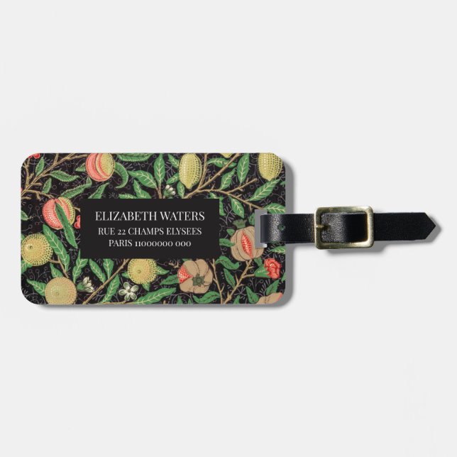 RESELAGG: WILLIAM MORRIS : POMEGRANATES BAGAGEBRICKA (Horisontell Framsida)