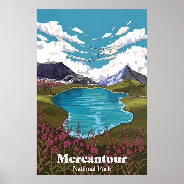 Resemaffisch för Mercantour nationalpark Frankrike Poster (Framsidan)