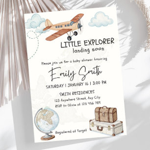 Resemal för Baby Shower Inbjudan Mall Little Expl