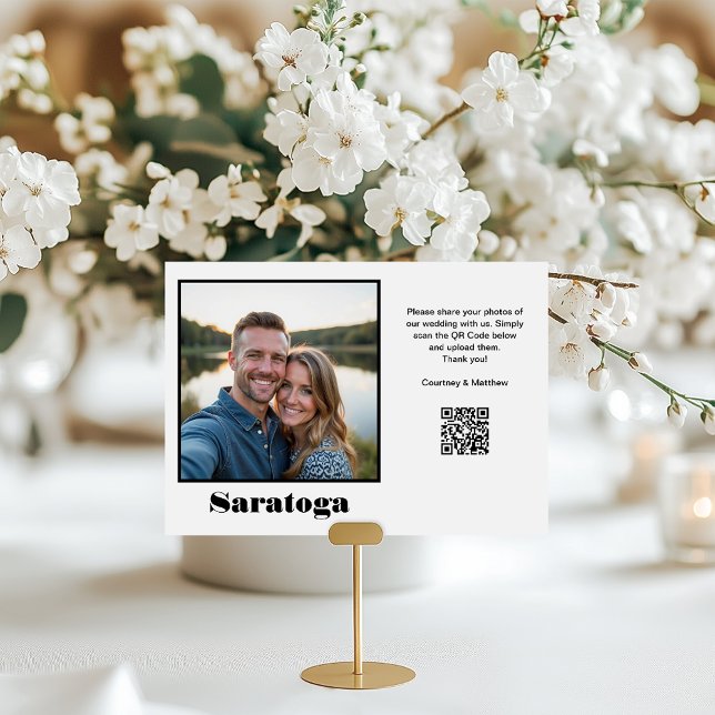 Resemål för delning av foton QR-kod Bordsnummer (Skapare uppladdad)