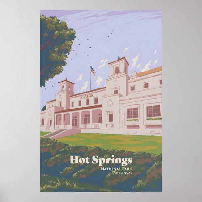 Resemal för Hot Springs National Park Poster (Framsidan)