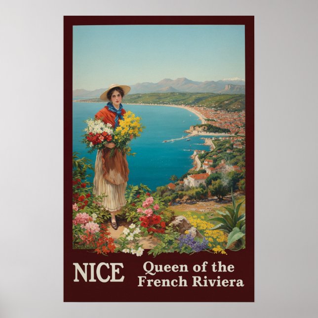 Resemal för Nice, Frankrike  Poster (Framsidan)