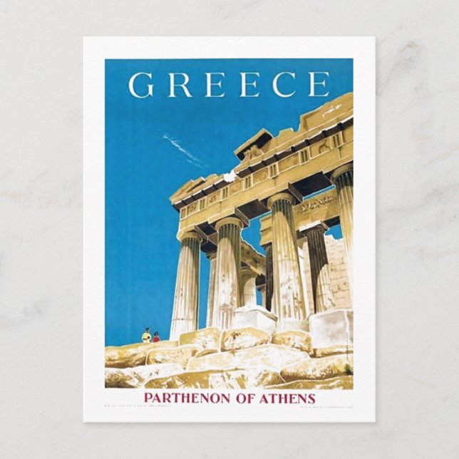 Resemål från Athens Grekland Parthenon-templet Vykort (Framsida)