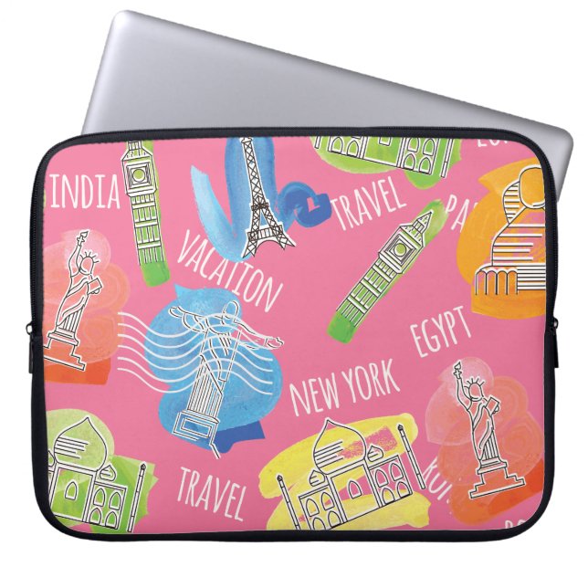 Resemålens mönster laptop sleeve (Framsidan)