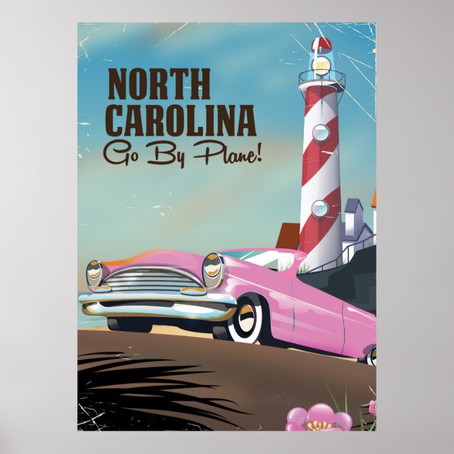 Resemalj för North Carolina fyr Poster (Framsidan)