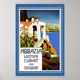 Resemaljörk gammal Abbazia Italien Poster