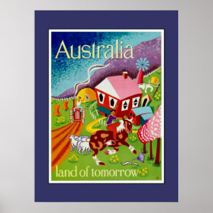 Resemallarposter Vintage konst Australien Poster