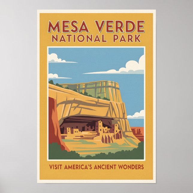Resemallarvata Mesa Verde nationalpark  Poster (Framsidan)